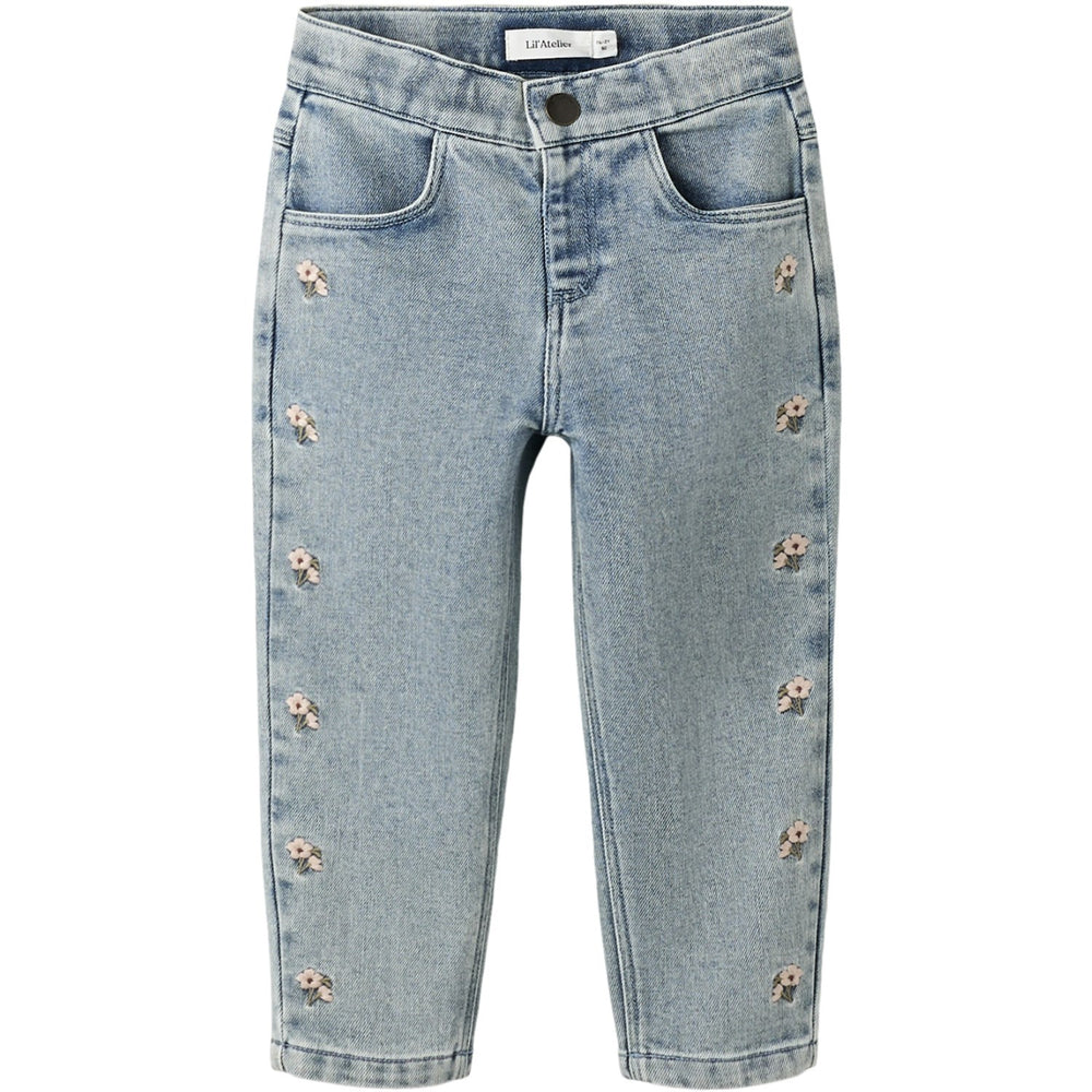 Køb Lil'Atelier Medium Blue Denim Flower Emb Nmfdarlee Doa Loose Jeans 4499-Se Lil