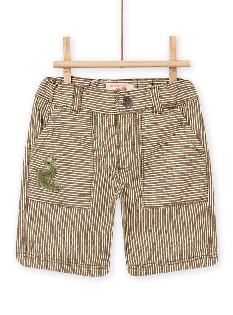 Bermuda vert et blanc bébé garçon