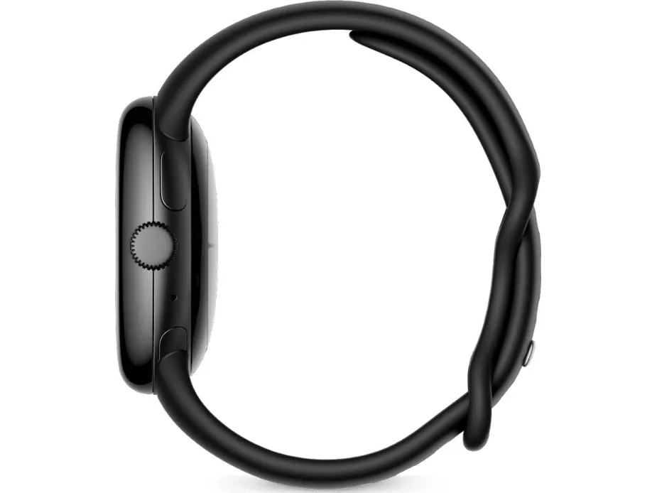 Google Pixel Watch - Matsort - smart ur med bånd - fluoroelastomer - obsidian - båndstørrelse: L - 32 GB - Wi-Fi, NFC, Bluetooth - 36 g