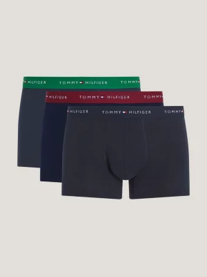 Conjunto com 3 Cuecas Boxer com Cós Elástico e Logo Essencial