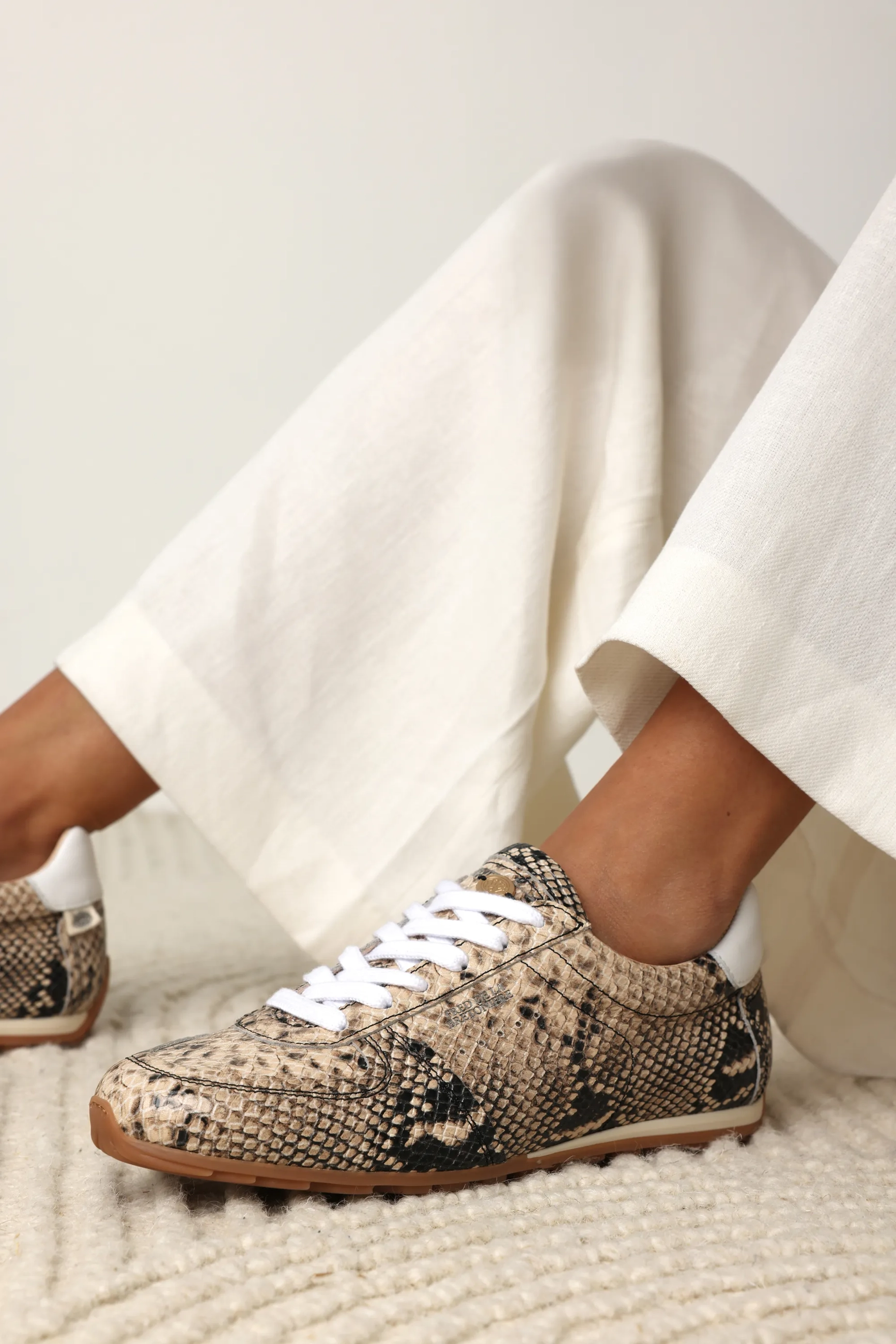 UTA BASE Sneaker snake Beige
