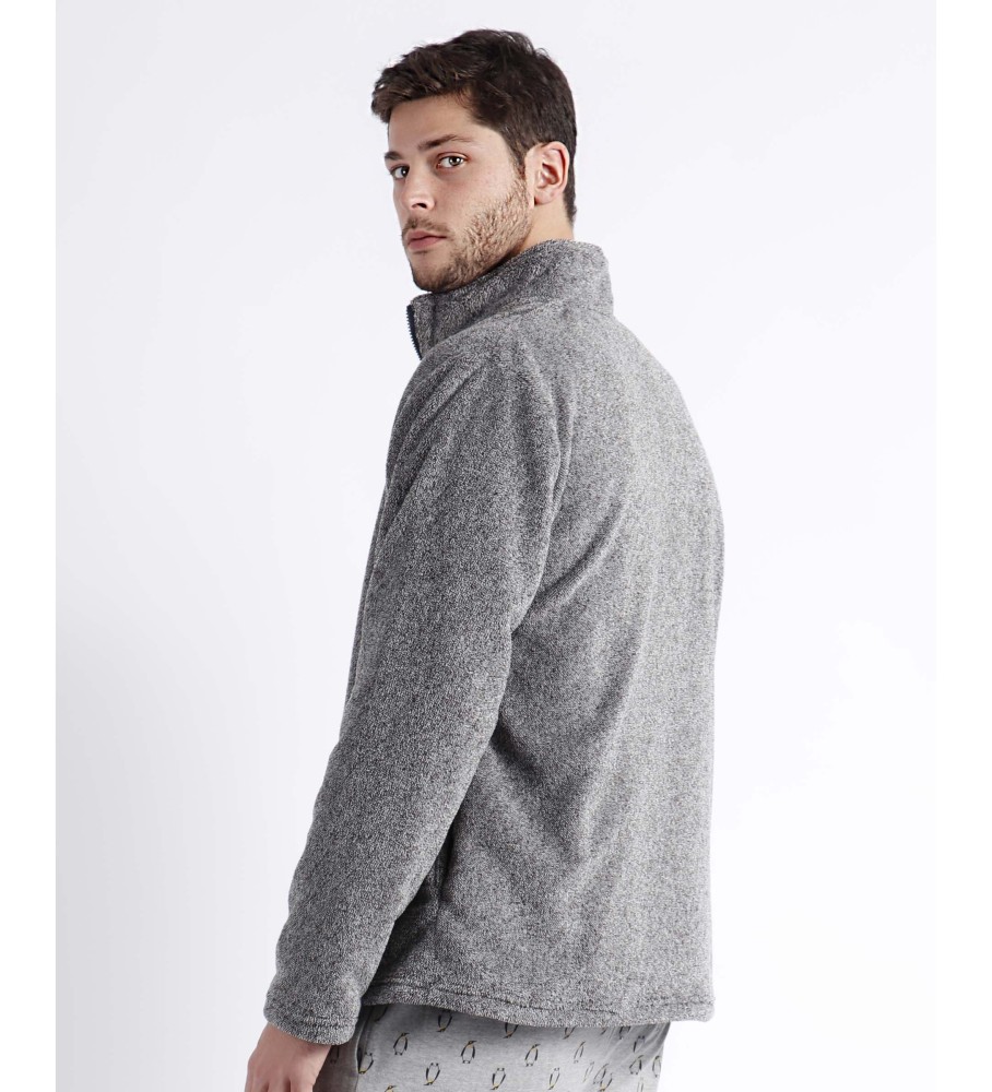Robe Admas Explorer de manga comprida e quente, cinza