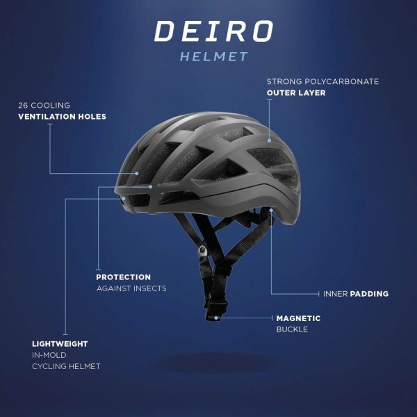 Rogelli Deiro Cykelhjelm, Black