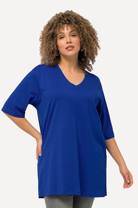 T-Shirt, V-Ausschnitt, Relaxed, Halbarm