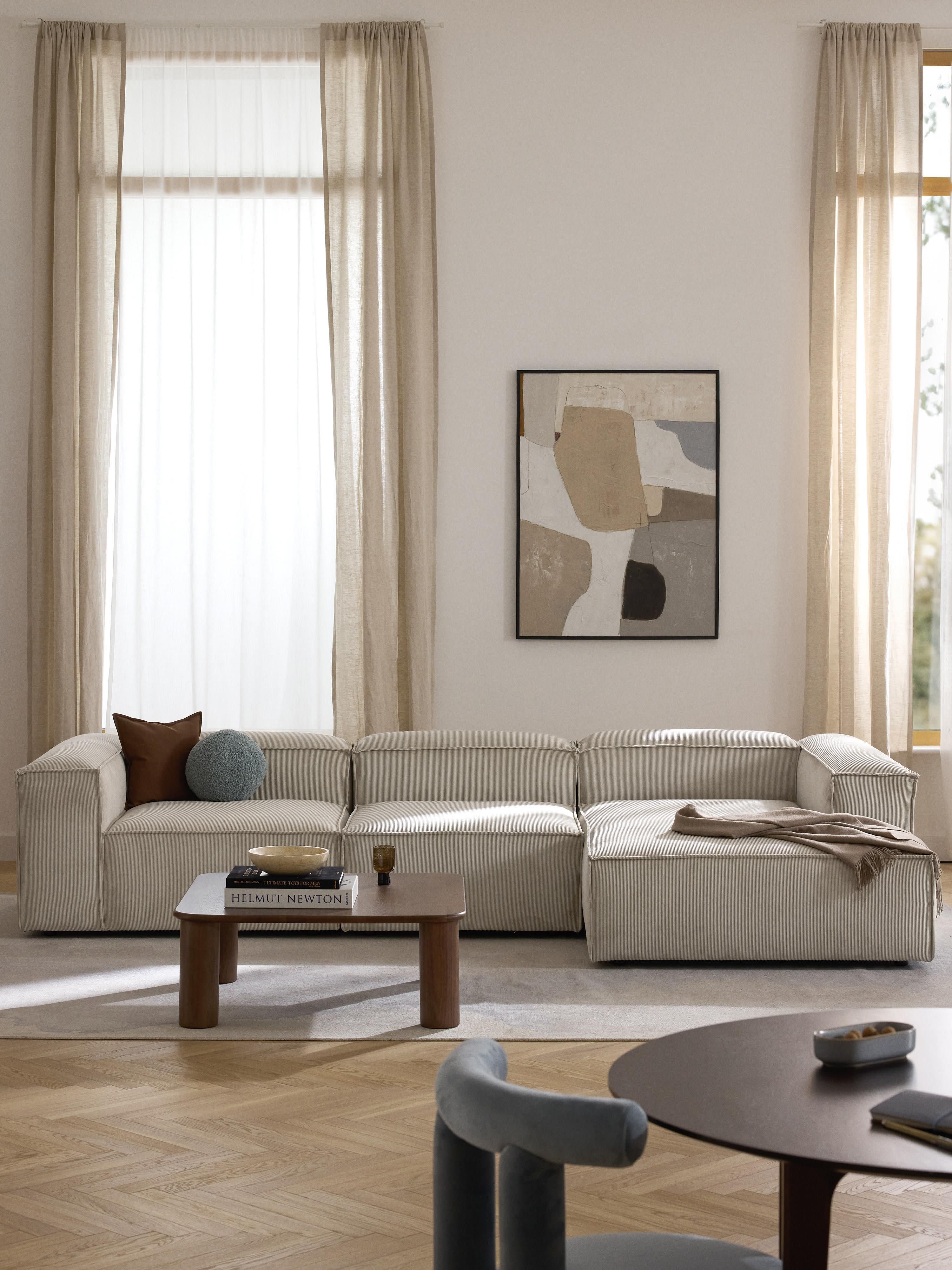 Chaise longue hoekmodule Lennon van corduroy