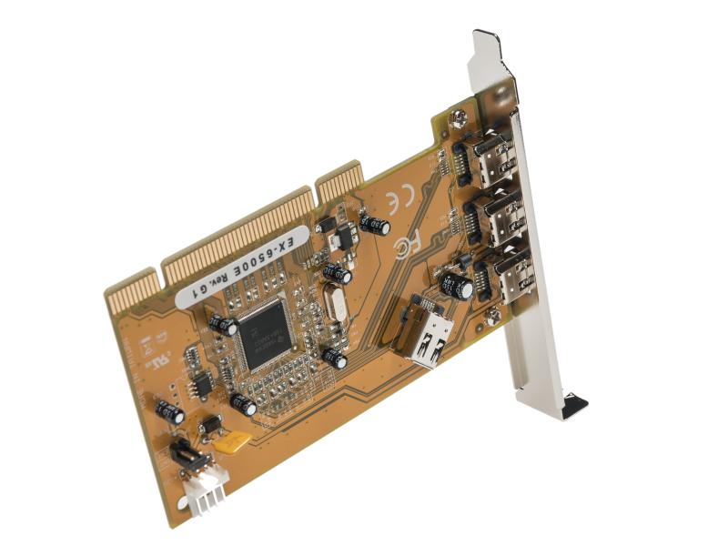 Exsys PCI-Karte EX-6500E FireWire PCI-Karte mit 3 1 Ports (TI chip)