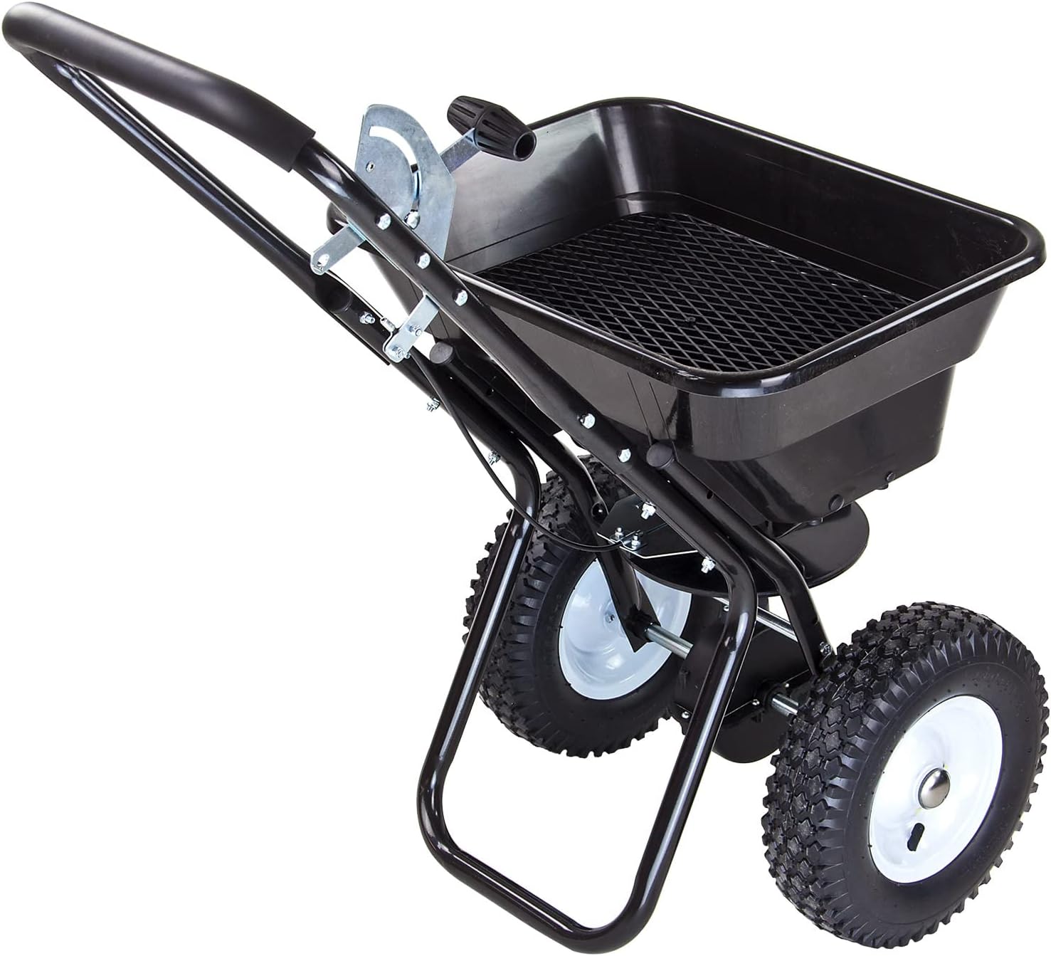 DEMA Streuhandwagen 45L – Salzstreuer, Düngestreuer, Saatgutstreuer, Sandstreuer für Garten, Rasenpflege und Winterdienst