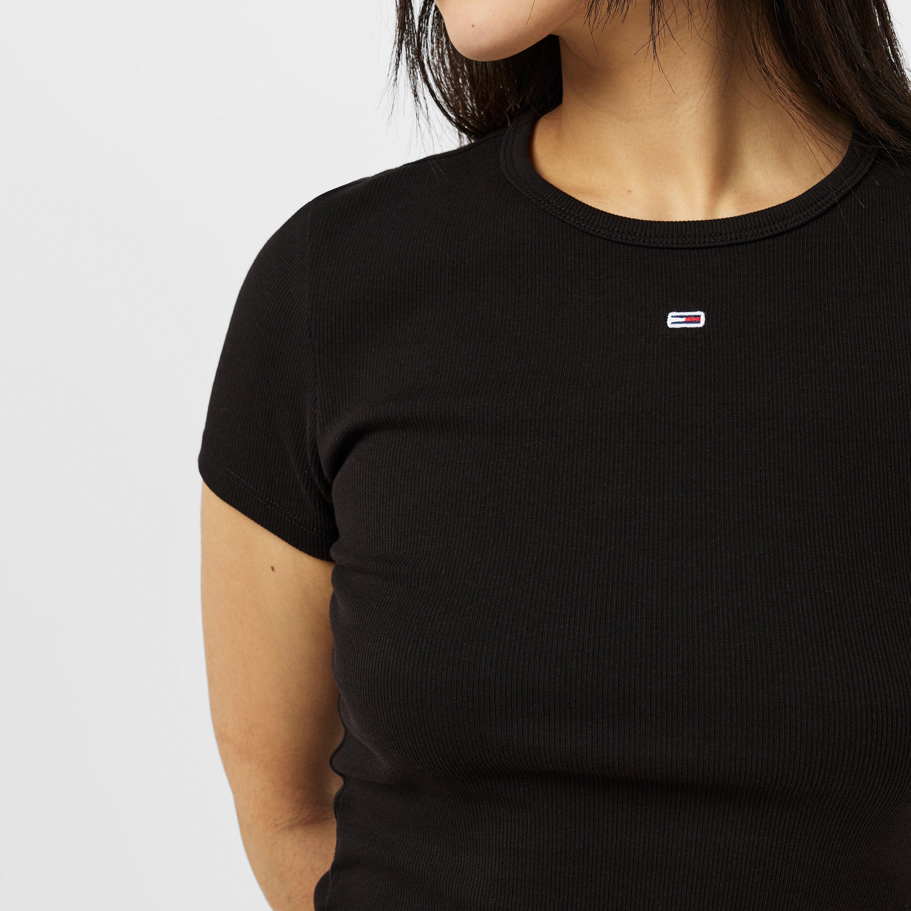 Tommy Jeans Short Sleeve Logo Ribbed T Shirt
