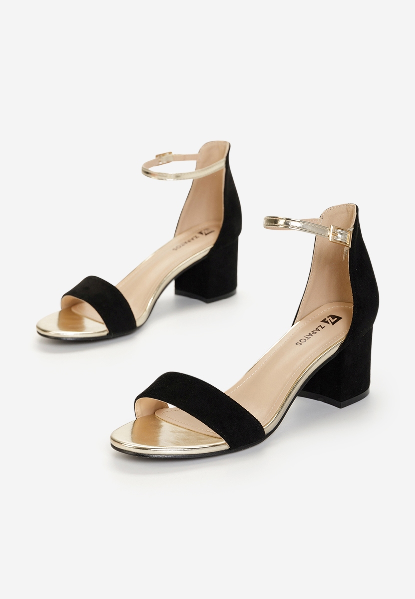 Sandales à talon épais noires Landete
