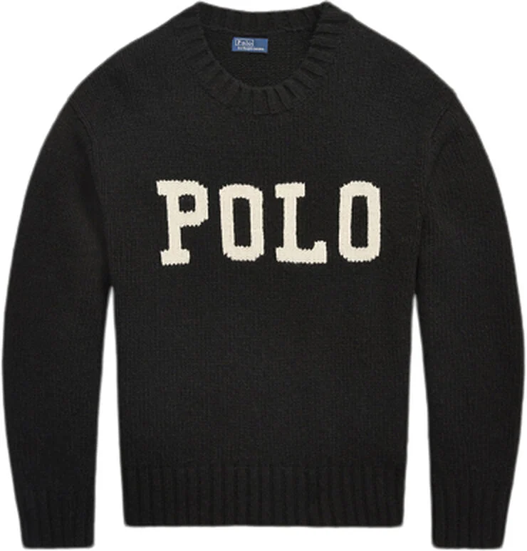 Polo Ralph Lauren Logo Crewneck Sweater Polo black/cream