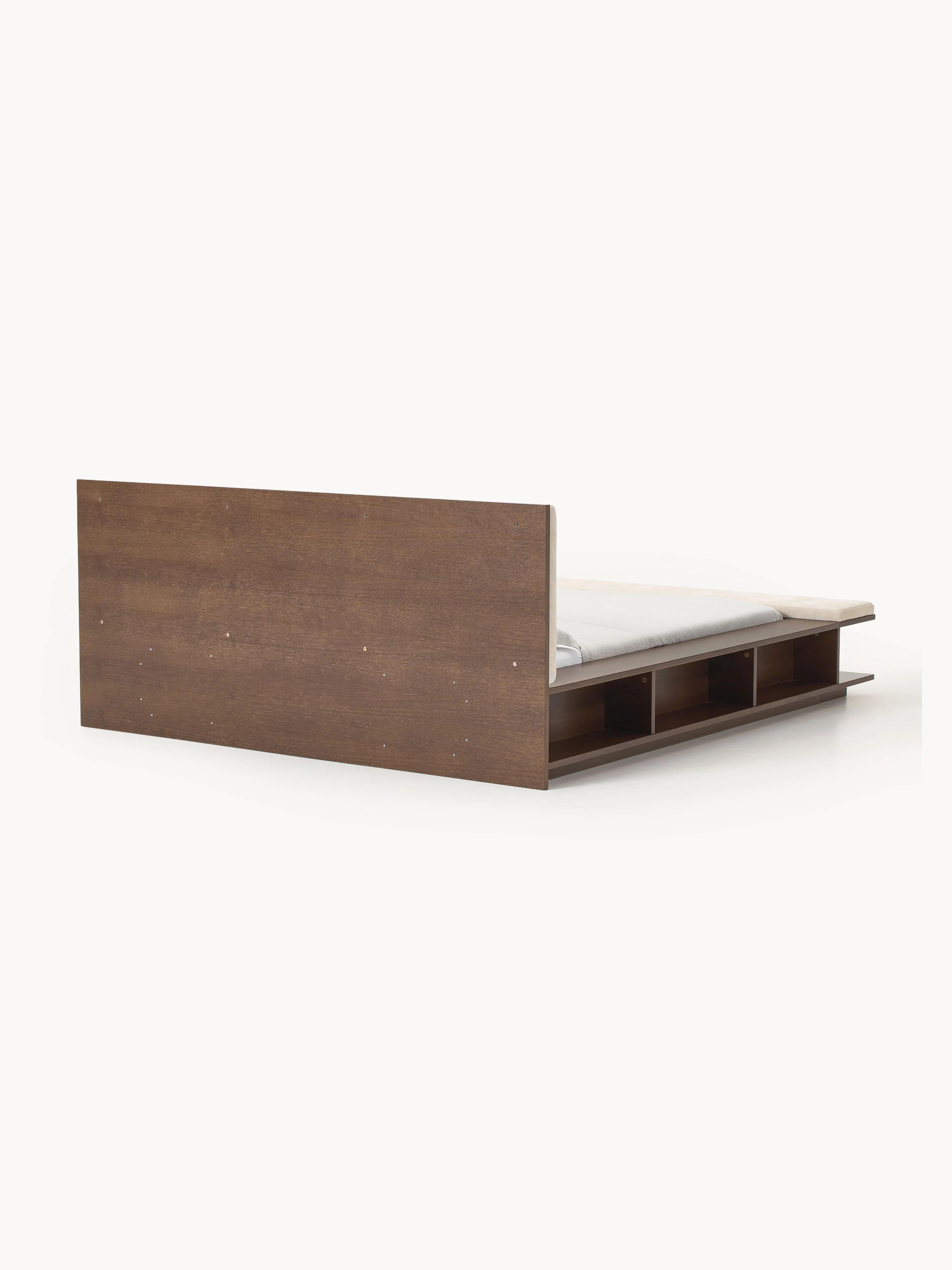 Houten bed Clark met bank en zijplanken