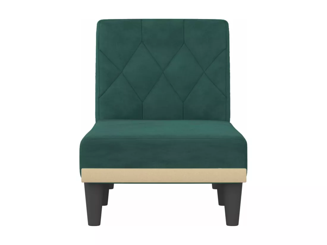Prolenta Premium - Chaise longue vert foncé velours