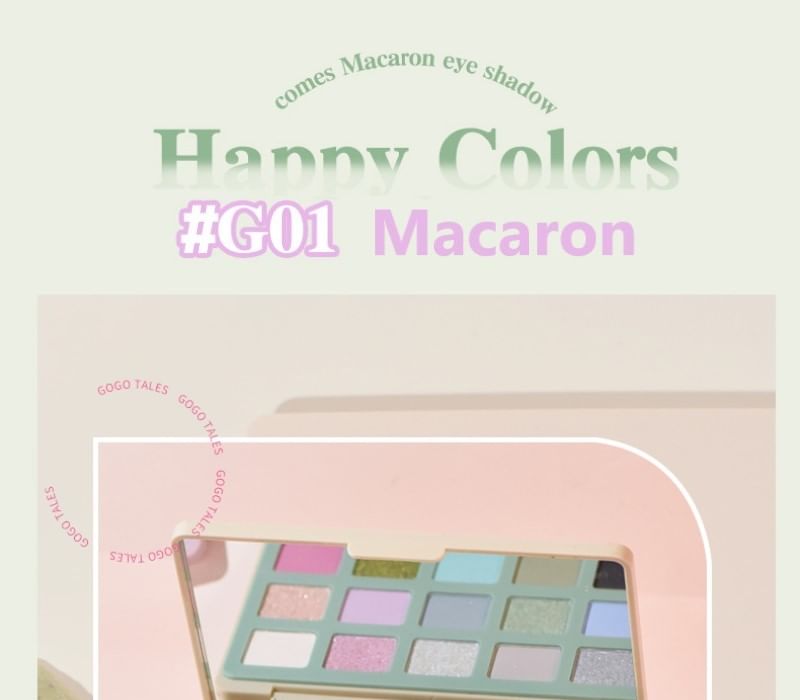 GOGO TALES - 15 kleuren oogschaduwpalet - Macaron