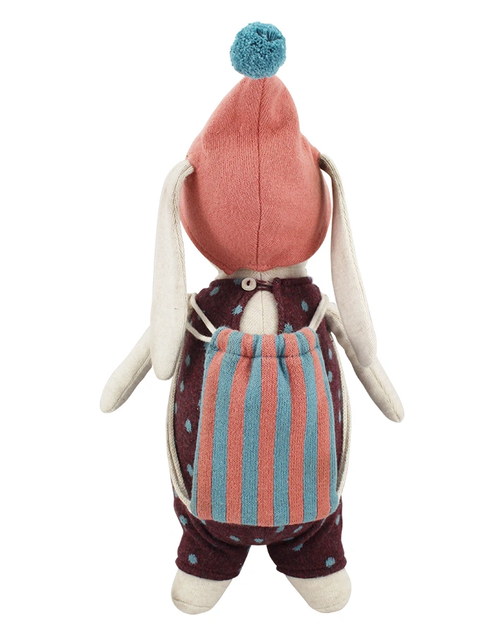 Kuscheltier HASE ALVA (40cm) in blau/beige