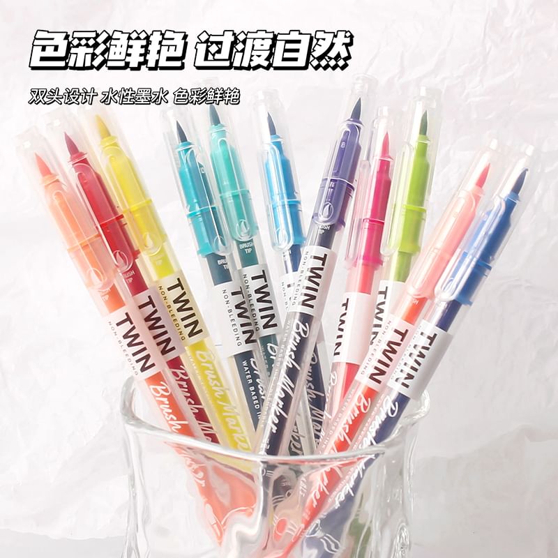 NEJA - Dual Head Color Brush Pen (Diverse ontwerpen) / Set