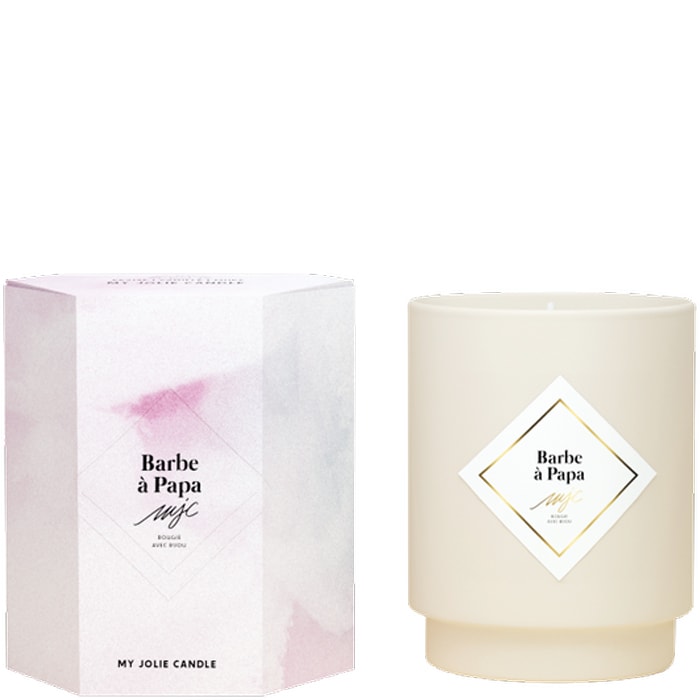 Bougie parfumée - Barbe à papa - Bracelet acier inoxydable doré - 250 g