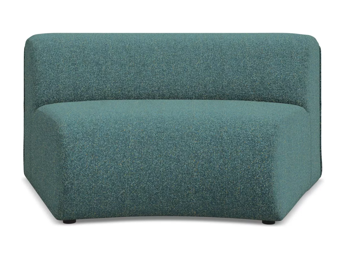 Fauteuil d'angle pour canapé modulable en tissu texturé - marin - EKAHI