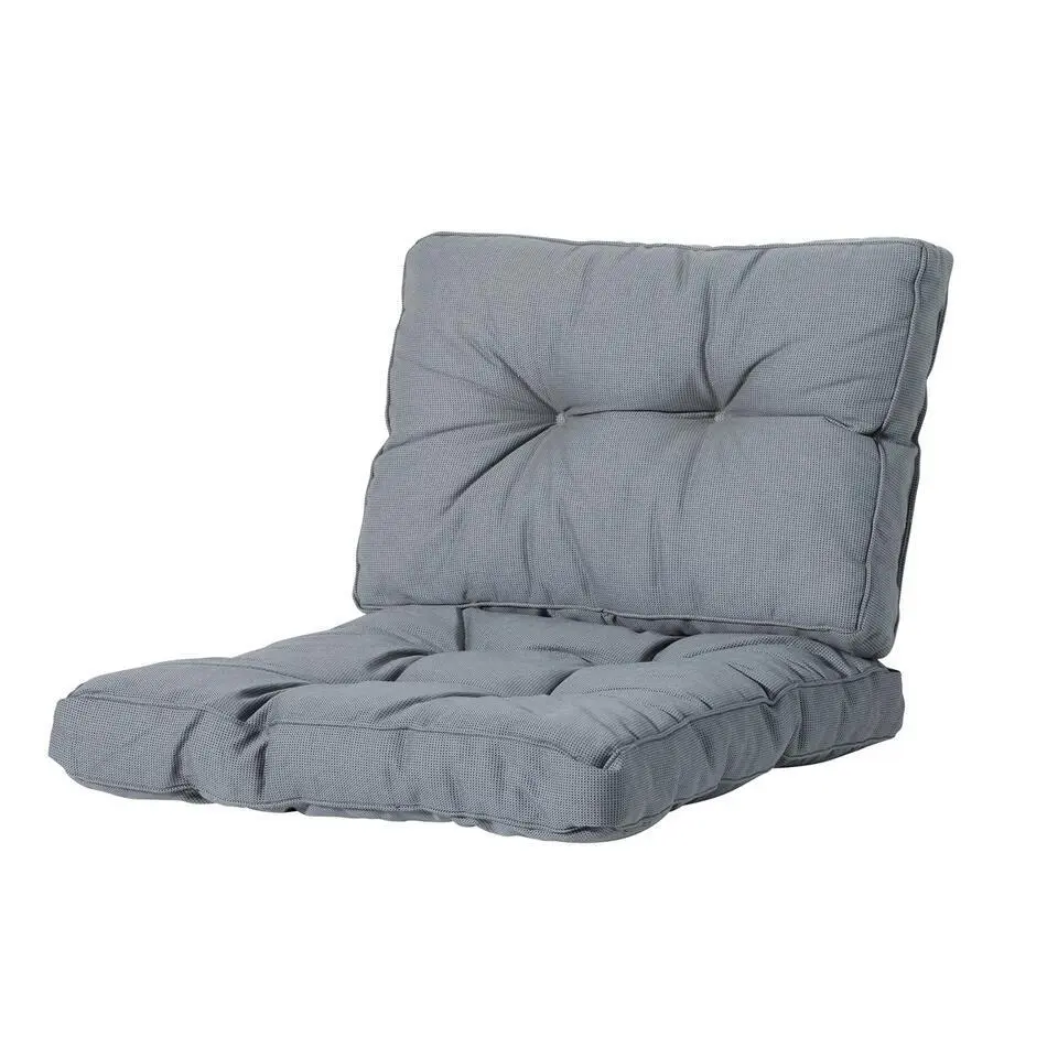 Madison - Florance Zitkussen Rib grey - Ca. 60x60 cm - Set van 2