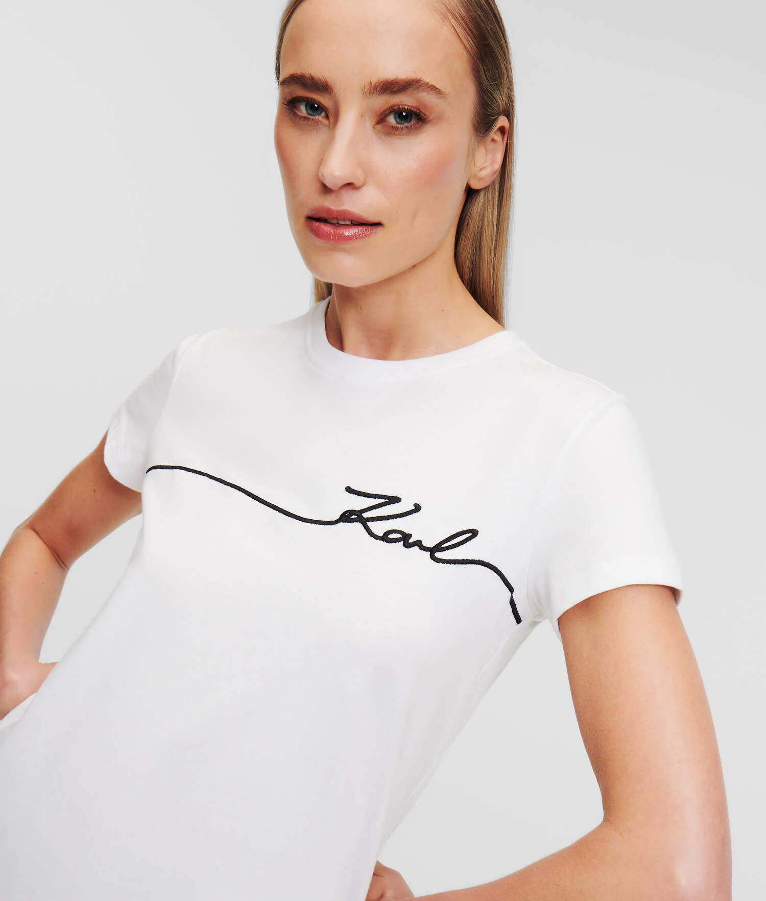 T-SHIRT À LOGO KARL LAGERFELD - Blanc
