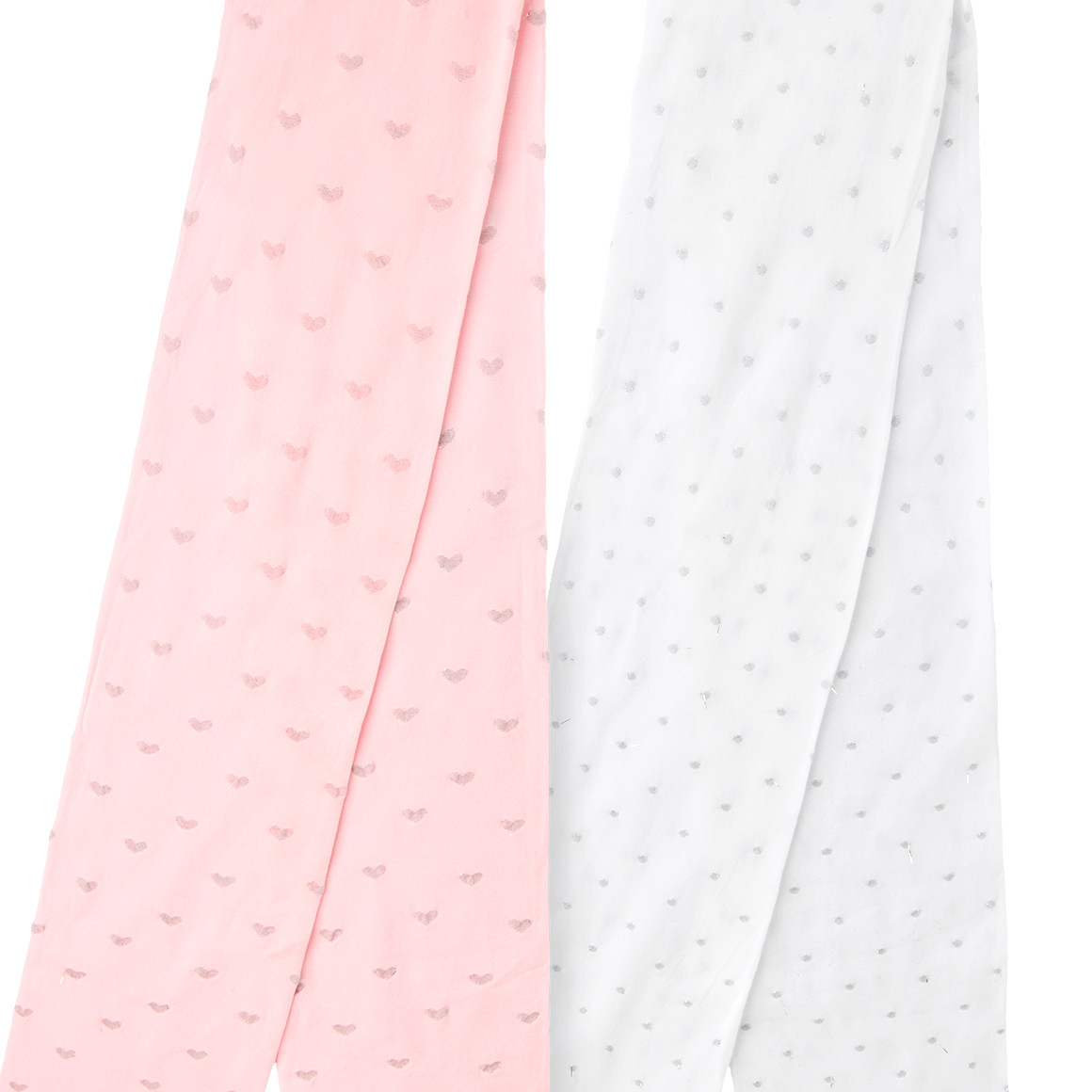 Topolino 2 Mädchen Strumpfhosen mit Glitzer weiss / rosa