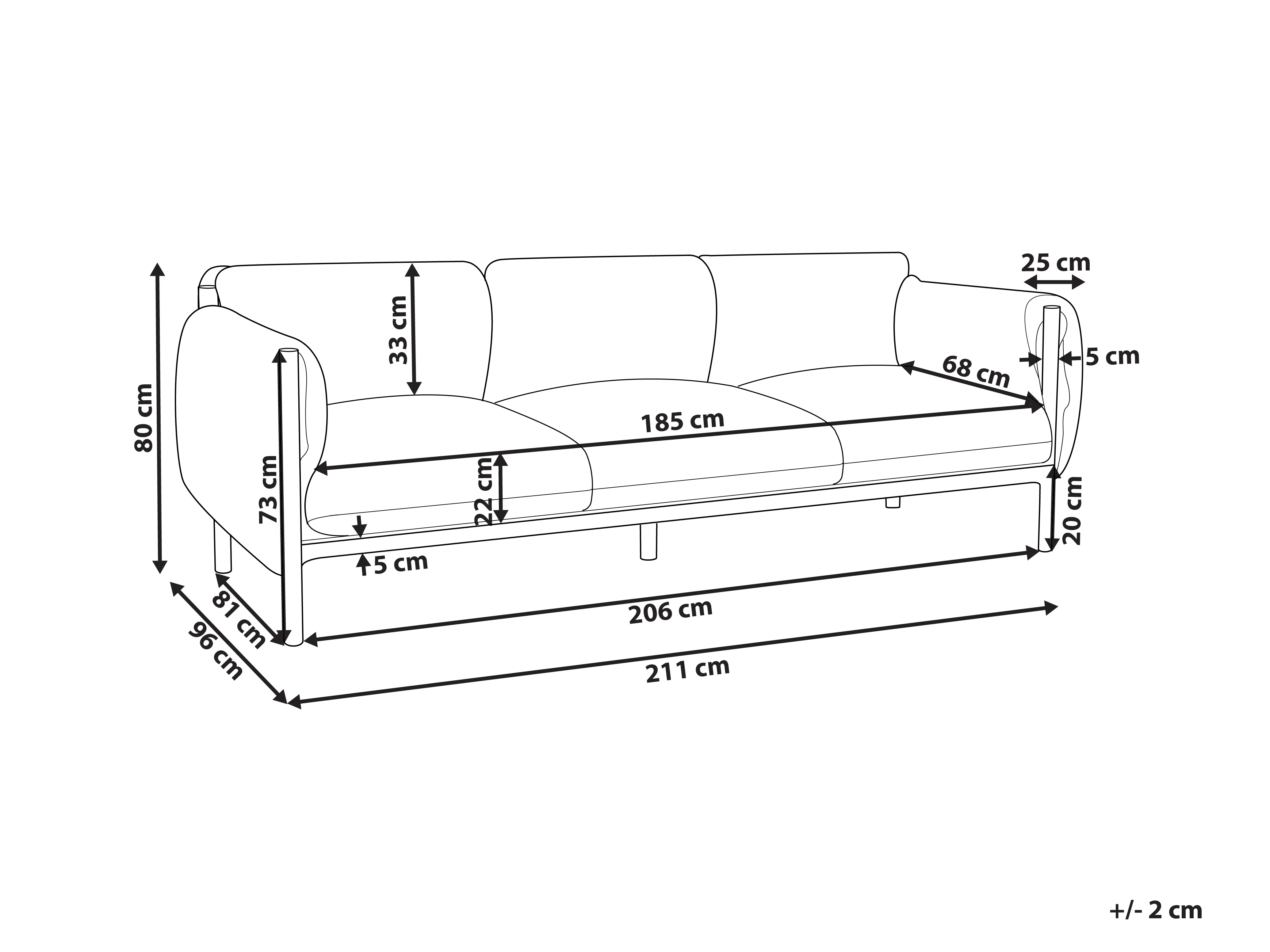 Tuin loungebank 3-zits ESPERIA Metaal Grijs