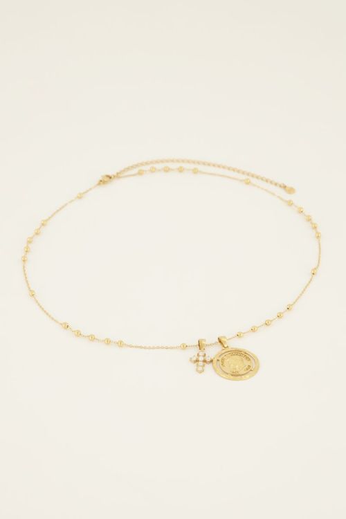 Bold Spirit ketting met munt & kruis