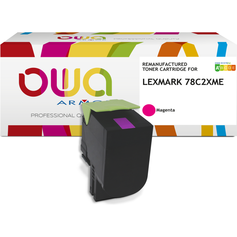 Toner remanufacturé OWA - haute capacité - pour LEXMARK 78C2XYE