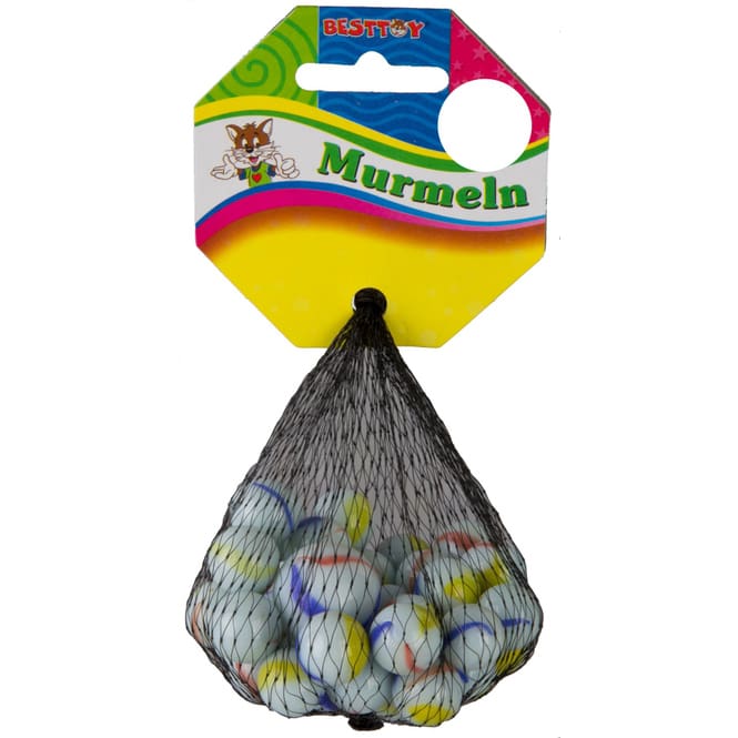 Besttoy - Glasmurmeln - weiß - 41-teilig