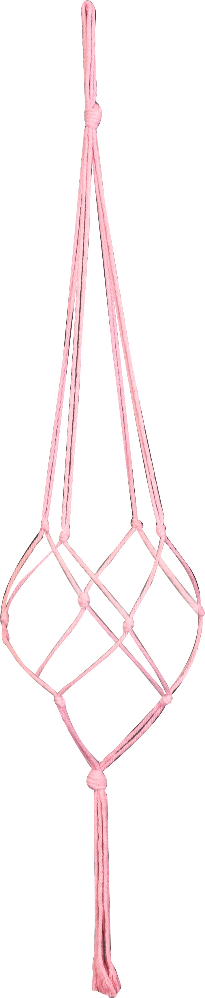 TS plantenhanger macramé roze H 120 cm
