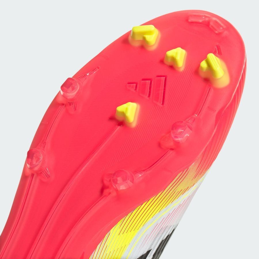 adidas F50 League Laceless FG/AG Pure Victory - Blanc/Noir/Jaune