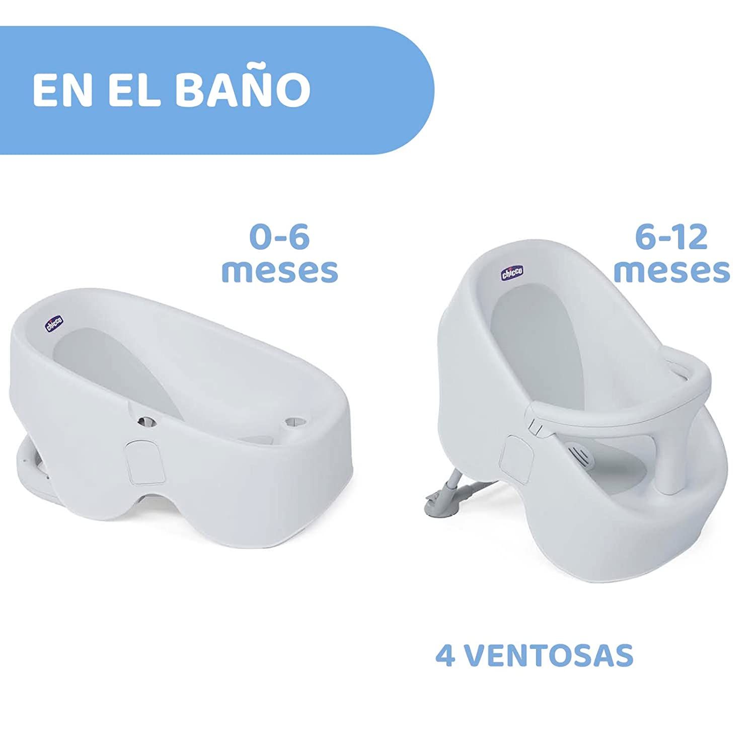 Chicco Bubble Nest Wannensitz mit Ständer von Geburt bis 12 Monate - Badesitz für die Dusche