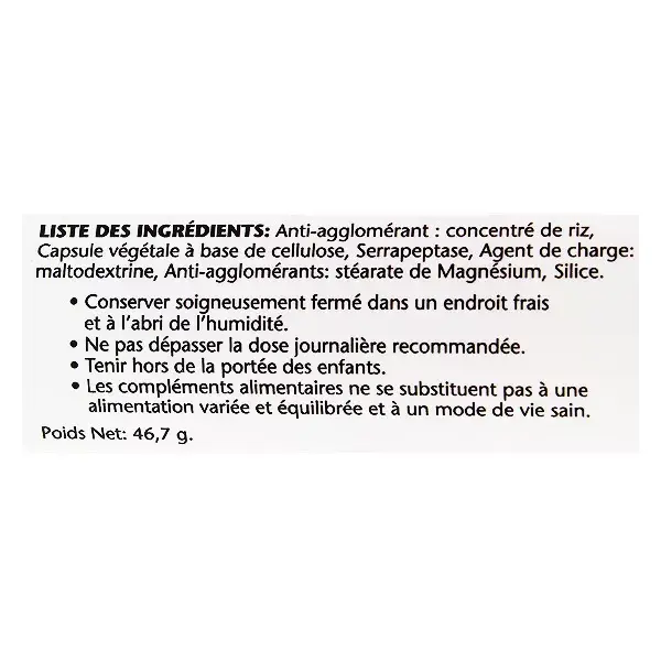 Solaray Serrapeptase 10mg 90 cápsulas vegetais