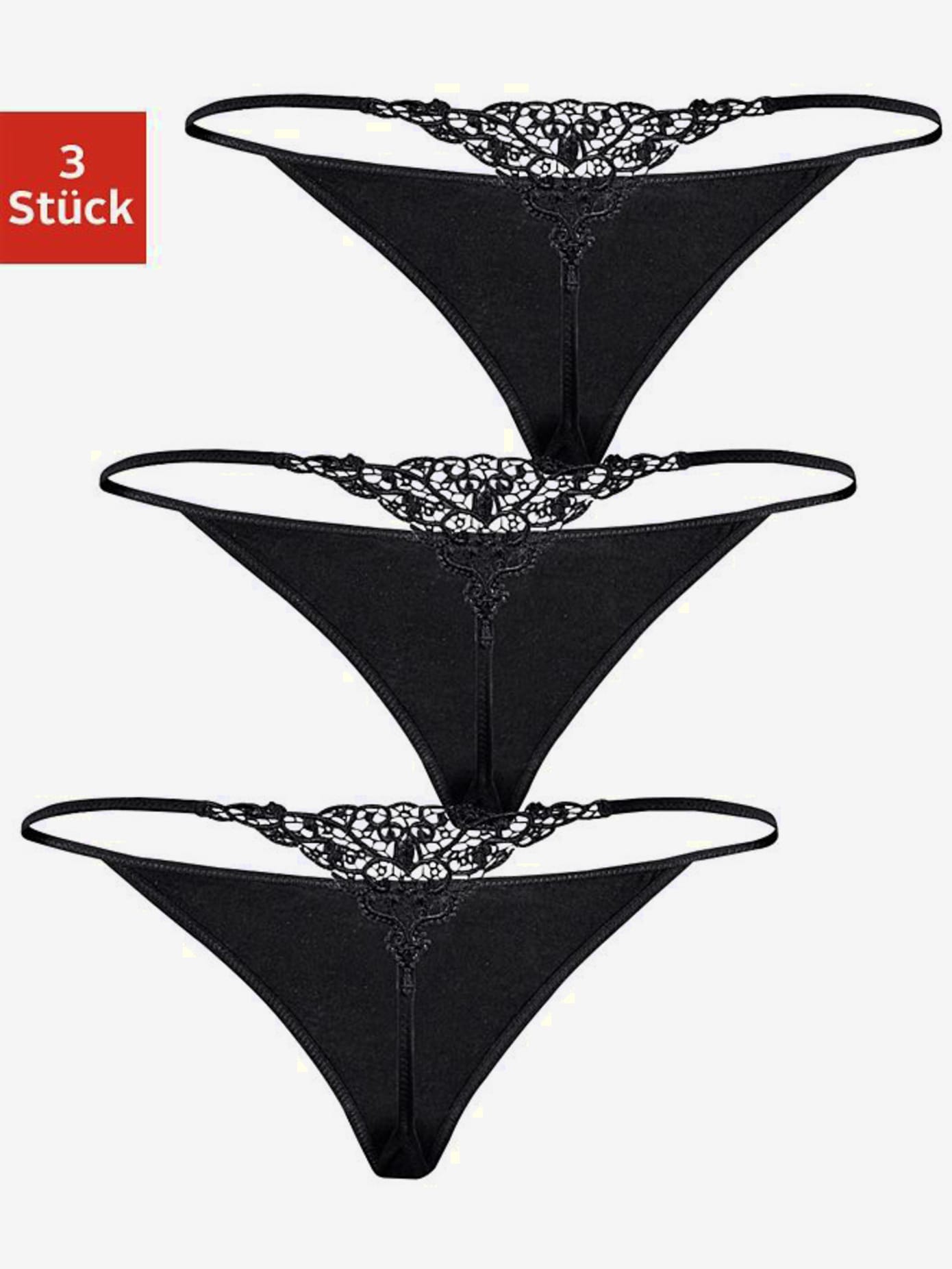 Lot de 3 strings lascana
