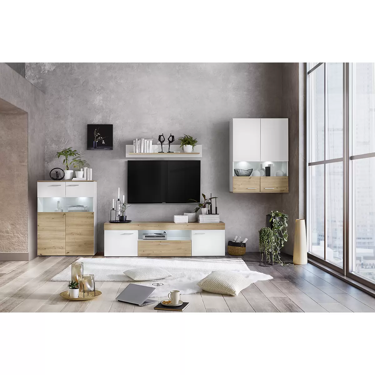 Wandboard Valencia weiss,Artisan Eiche