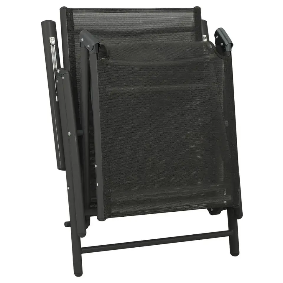 vidaXL - Loungeset - Zwart - Aluminium