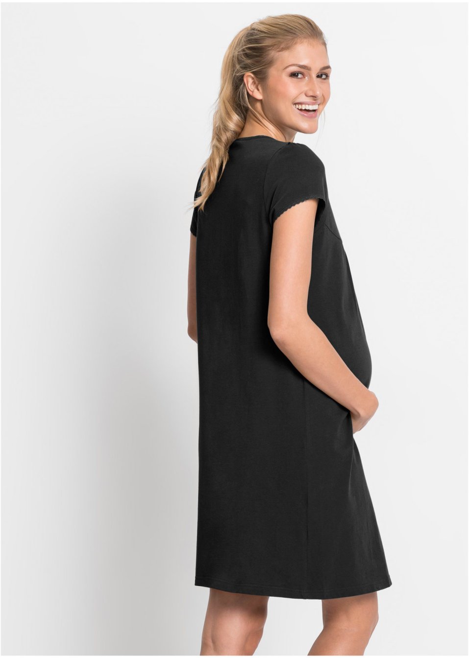 Chemise de nuit d'allaitement avec coton