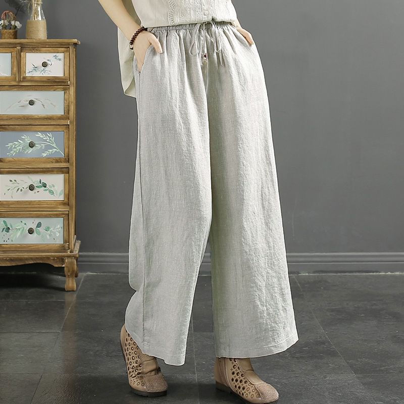 INEN - High Rise Plain Wide Leg Broek
