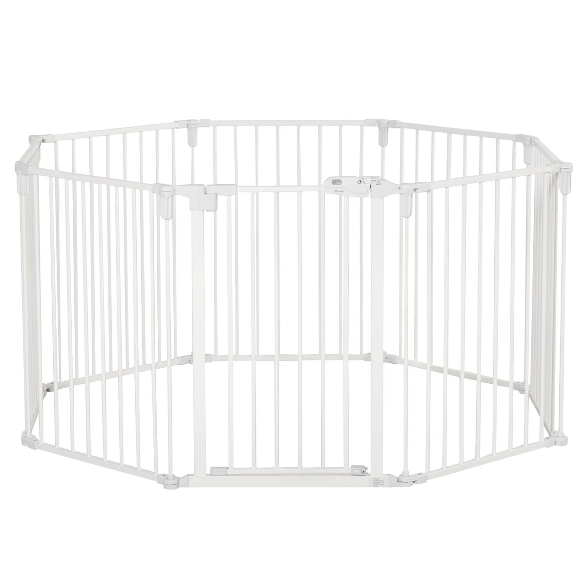 PawHut Hondenhek, 482,5L x 2D x 76H cm, Staal, Kunststof, Wit