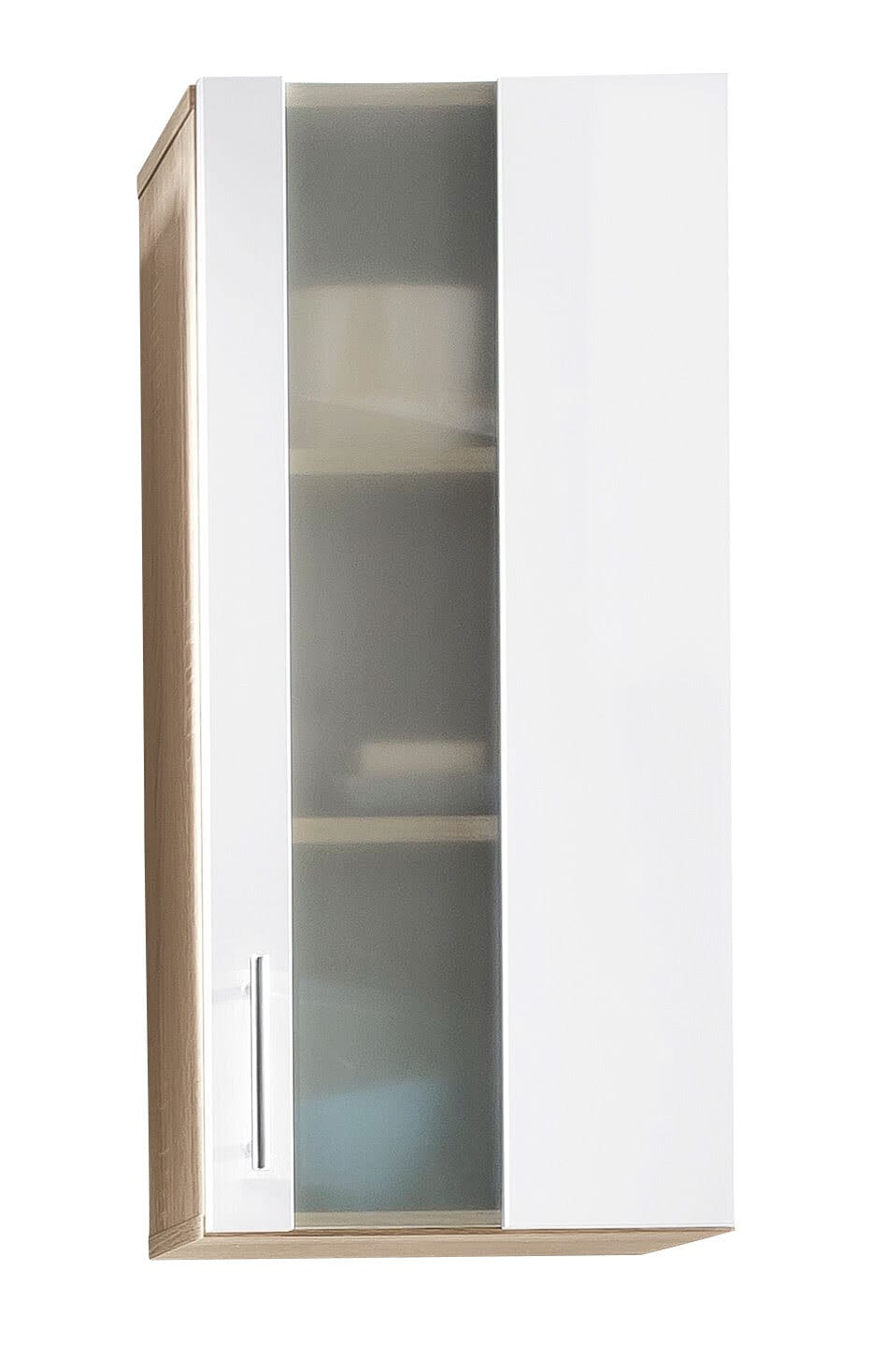 Hängeschrank Porto Weiß/Eiche sägerau Nachnbildung ca. 33 x 70 x 21 cm