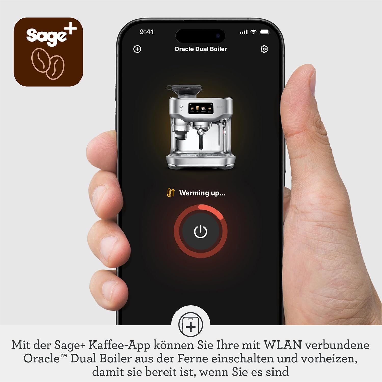 Sage - The Oracle Dual Boiler - Kaffeemaschine mit Manuellem & automatischem Milchaufschäumer - 45 Mahlgradeinstellungen - 16 Programme inkl. Espresso, Cappuccino & Flat White - Schwarzer Trüffel
