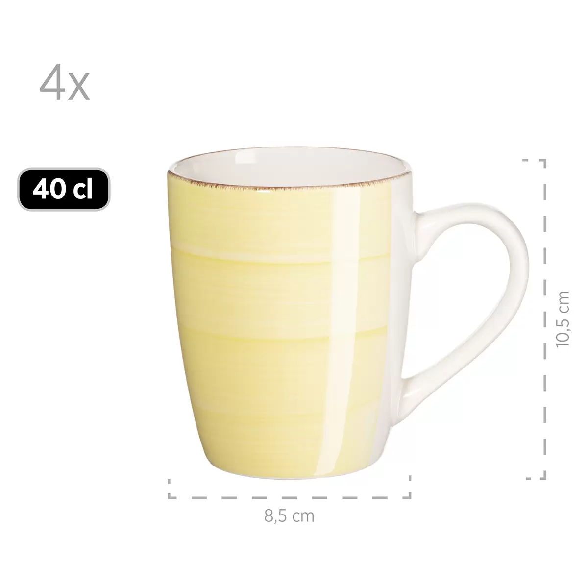 Geschirr-Set 16tlg. LUMACA gelb,orange,rosa,türkis