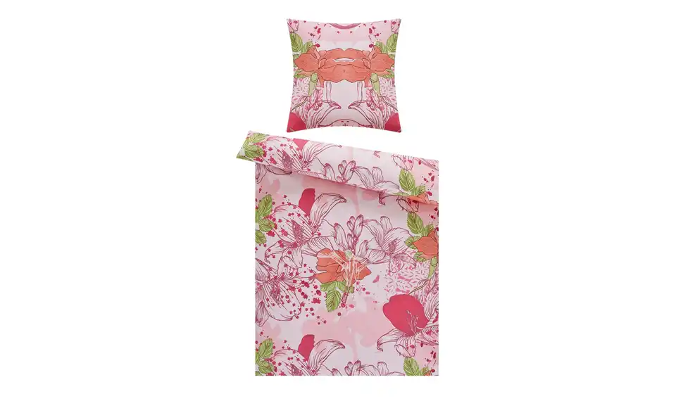 Satin Bettwäsche floral