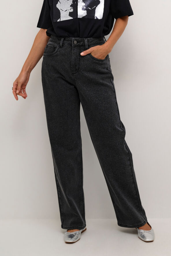 Cream CRTrish Jeans - Audrey Fit Washed black glitter