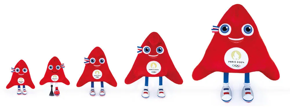PELUCHE MASCOTTE LES  PHRYGES - JEUX PARALYMPIQUES PARIS 2024 - 28 CM
