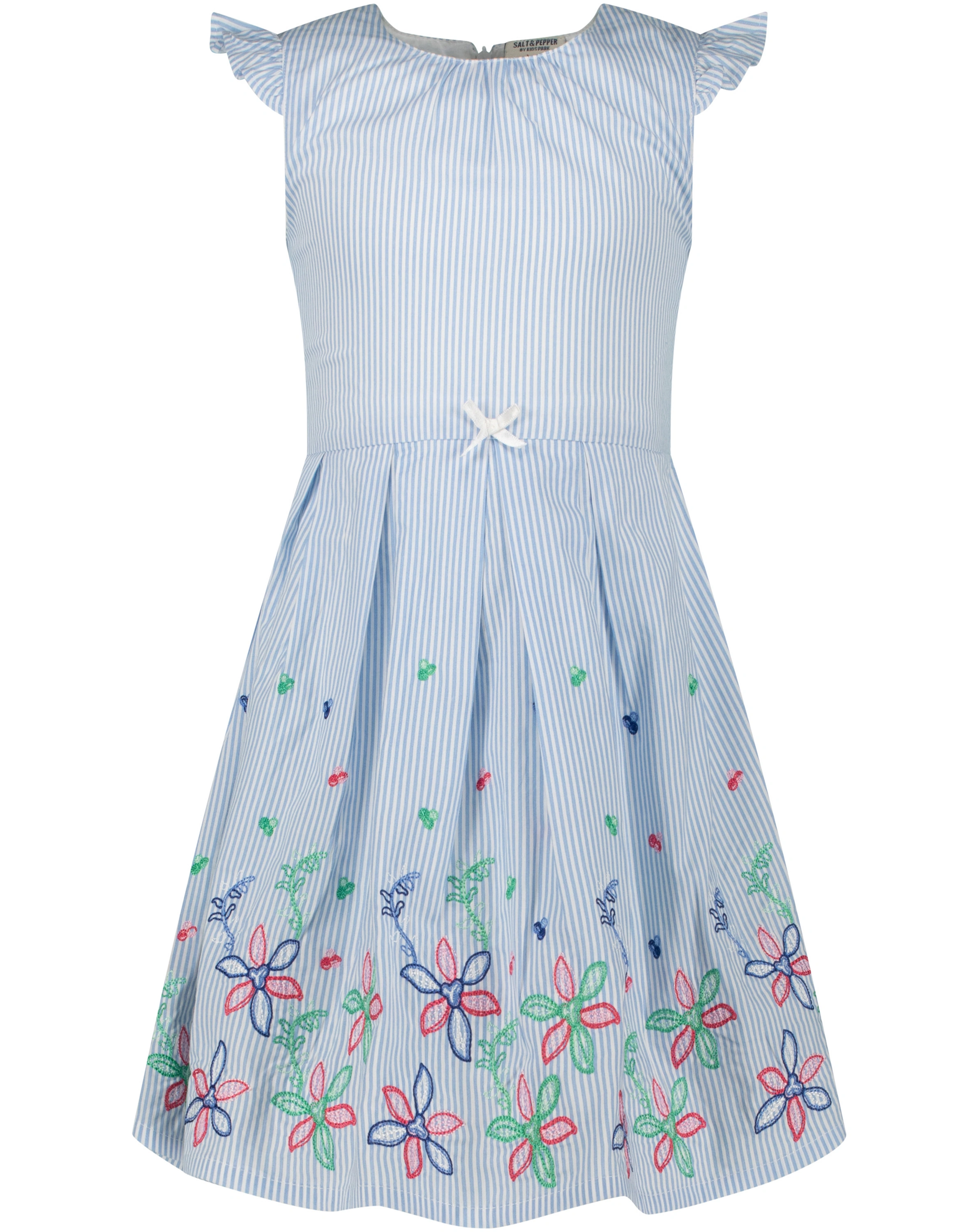 Kleid CLASSY FLOWERS gestreift in air blue