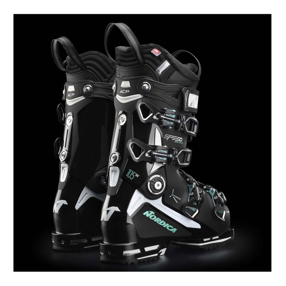 Nordica SPEEDMACHINE 3 105 (GW) - Chaussures ski Femme noir/blanc/vert