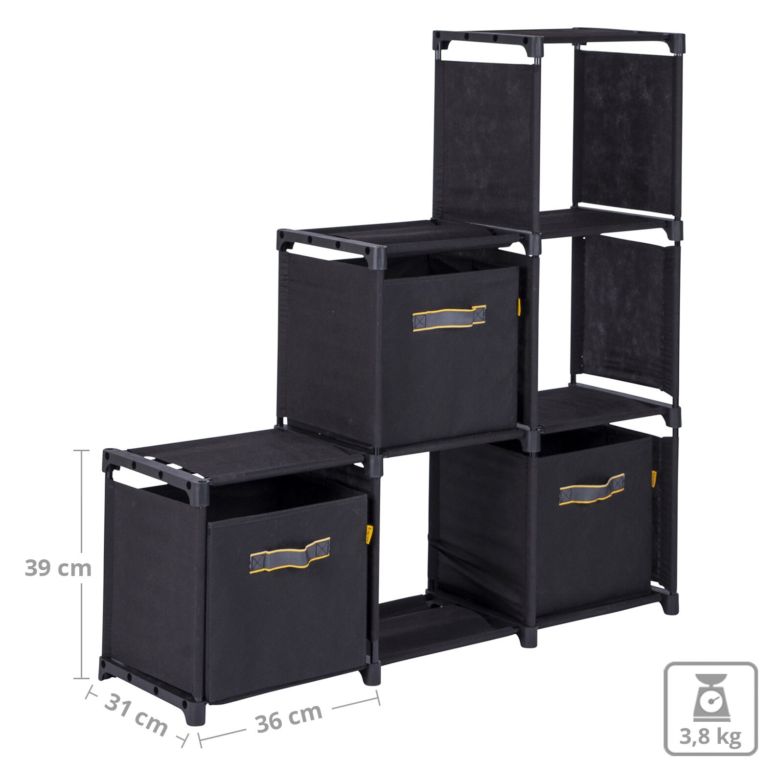 BO-CAMP Faltschrank Troutman Campingschrank Stoff Schrank Schubladen Garderobe