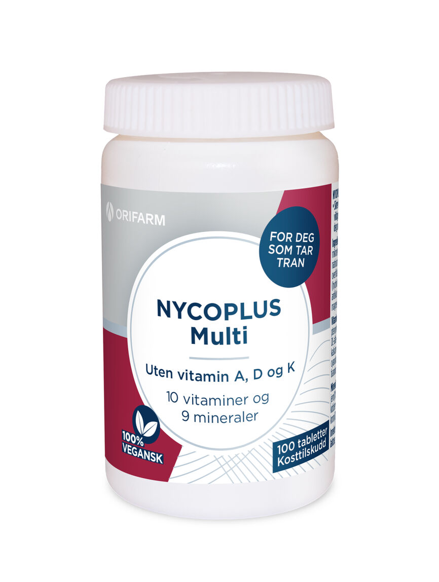 Nycoplus multi uten vitamin A, D og K 100 tabletter