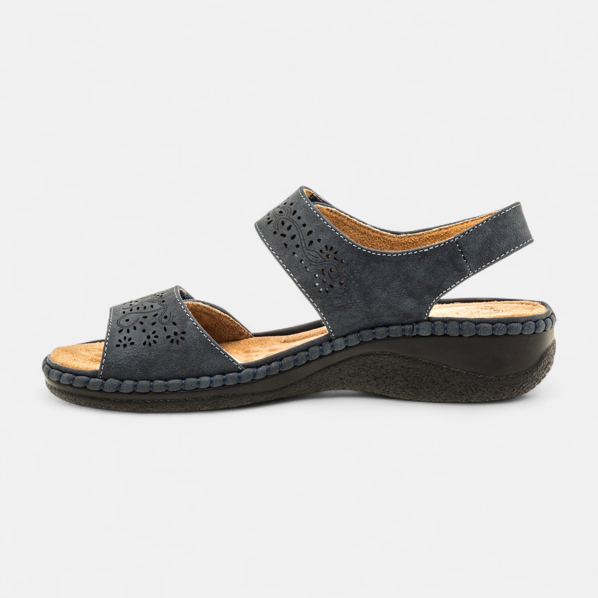 Nu-pieds confort Femme bleu marine