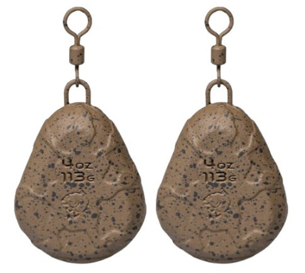 Plomb Carpe Nash Flat Pear Swivel Lead (2 Pièces)